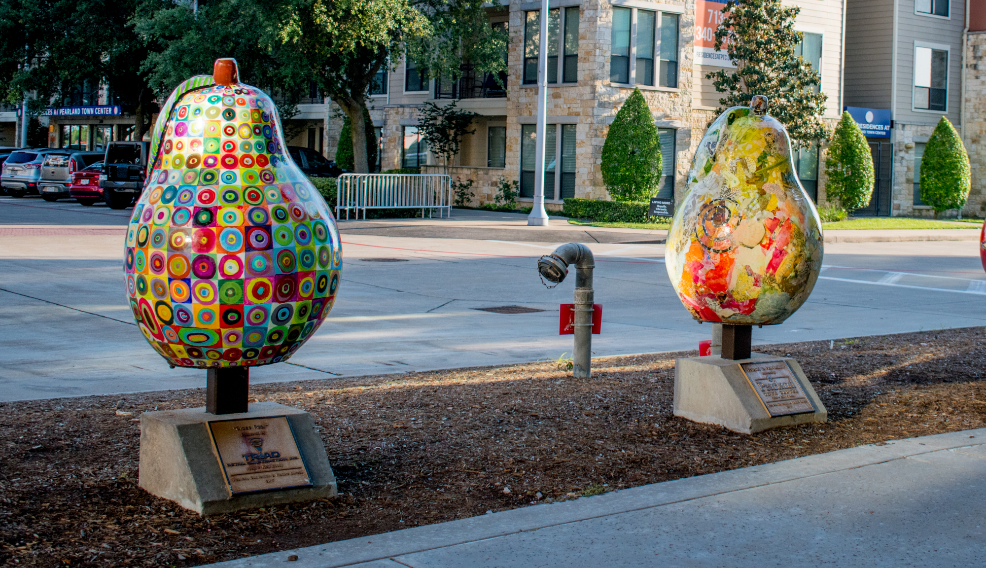 Large pear artistic statues